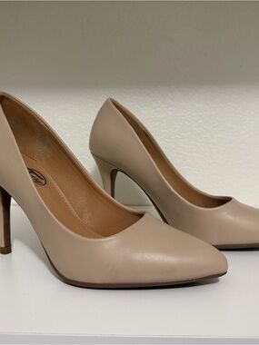 **Super Comfortable** Nude Pointed-Toe High Heel Pumps